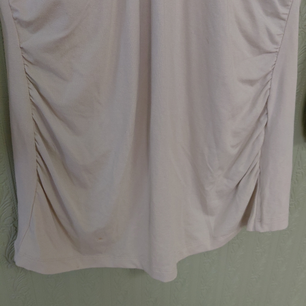 Nwt! NEW YORK & CO. Women's Cream V-Neck Top Rayon Spandex - Picture 3 of 6